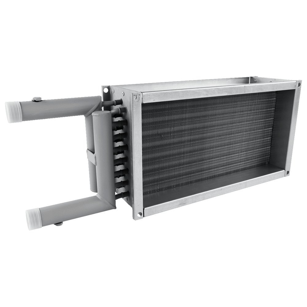 Водяной нагреватель для прямоугольных каналов ZILON ZWS 500x300-2