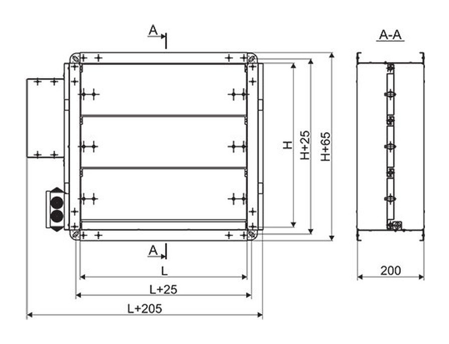 Клапан воздушный утеплённый КВУ 900×900 Клапан воздушный утеплённый КВУ 900×900