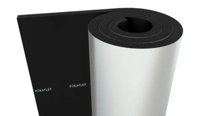 Рулон каучуковый ROKAFLEX ST/AG толщина 6/9/10/13/19/25/32/50 мм, покрытие алюминиевой фольгой